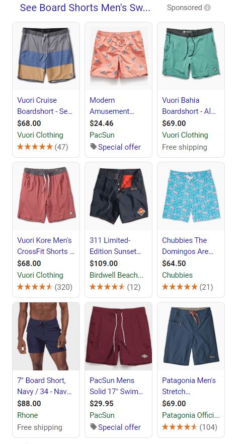 boardshorts star rating example